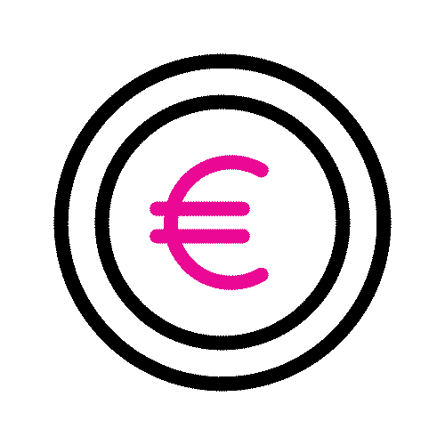 Euro-Symbol in Münze
